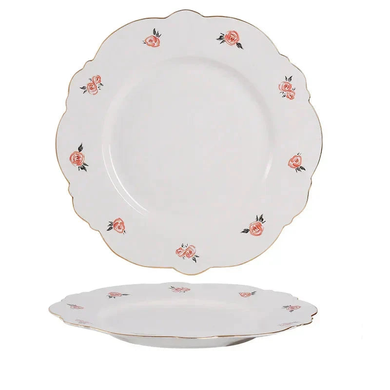 Kawaii Scoop Plate Ceramic Bowl Salad Spoon Steak Plate Dinnerware