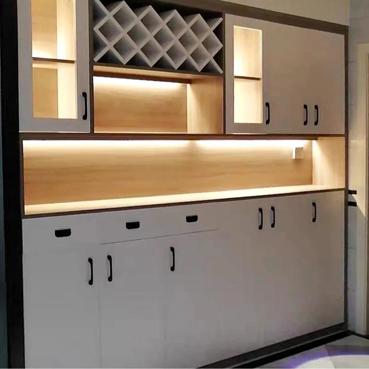 Kitchen LED Under Cabinet Light Hand Scan Motion Sensor Switch US Plug