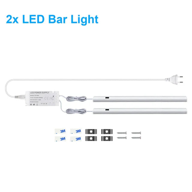 Kitchen LED Under Cabinet Light Hand Scan Motion Sensor Switch US Plug