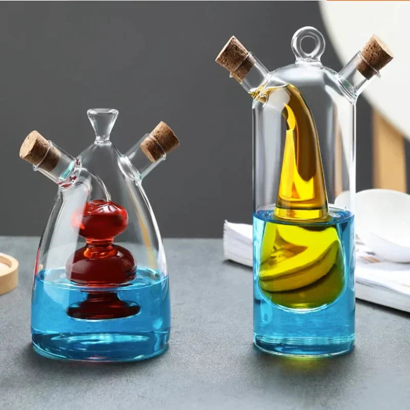Kitchen Storage Sealed Bottles Double-layer 2-in-1 Glass Bottles