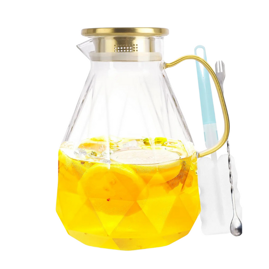 Large Capacity Water Glass Pitcher With Lid Large Drink Carafe Pitcher