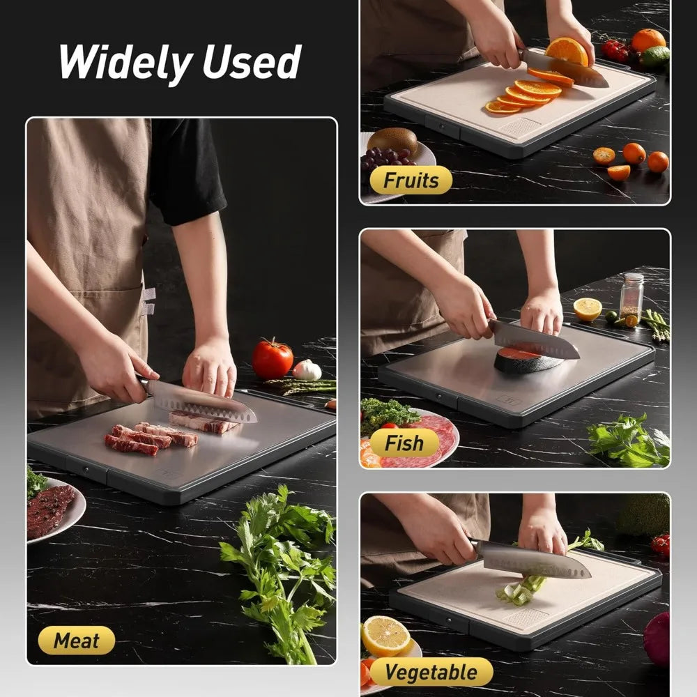 Large Titanium Cutting Boards Non Toxic Chopping Board with Handle