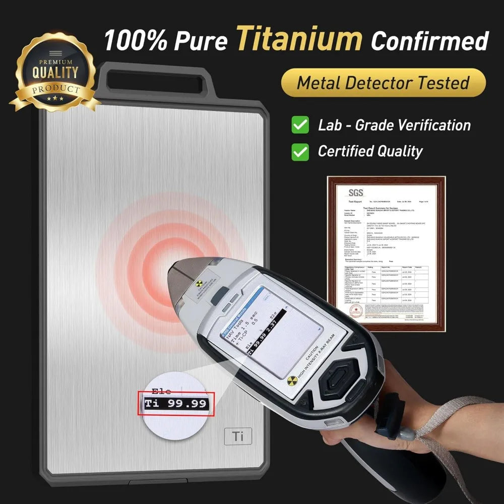 Large Titanium Cutting Boards Non Toxic Chopping Board with Handle