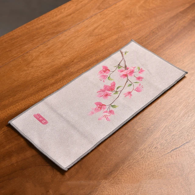 Leaf Tea Towel Suede Table Mat Dishcloth Table Napkins Lotus Accessory