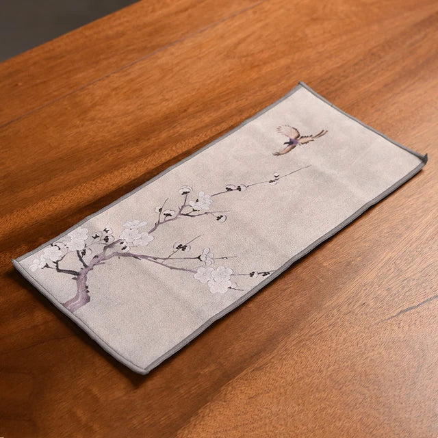 Leaf Tea Towel Suede Table Mat Dishcloth Table Napkins Lotus Accessory