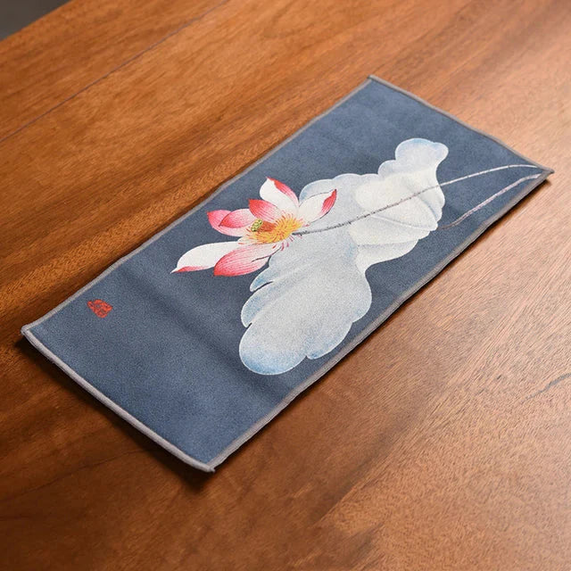 Leaf Tea Towel Suede Table Mat Dishcloth Table Napkins Lotus Accessory
