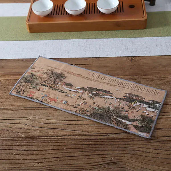 Leaf Tea Towel Suede Table Mat Dishcloth Table Napkins Lotus Accessory