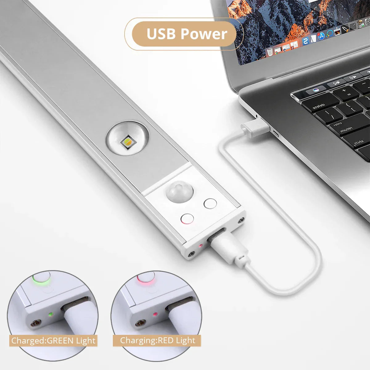 LED Under Cabinet Spot Light Rechargeable Magnet Night Light