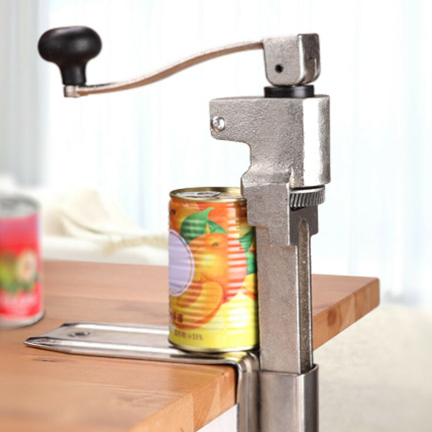 Manual Can Opener with Plated Steel Base for Kitchen Commercial