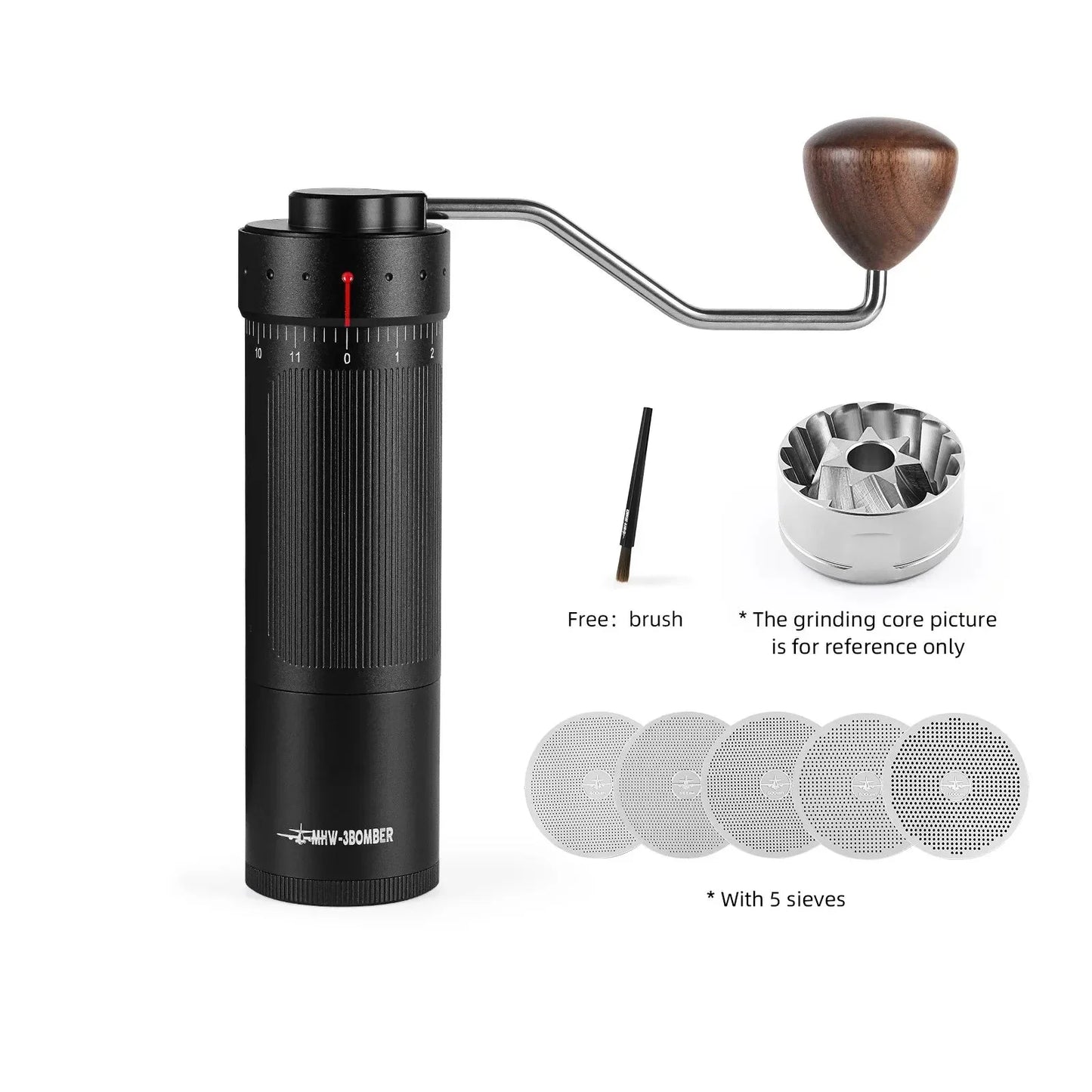 Manual Coffee Grinder Stainless Steel Conical Burr Fit Drip Coffee