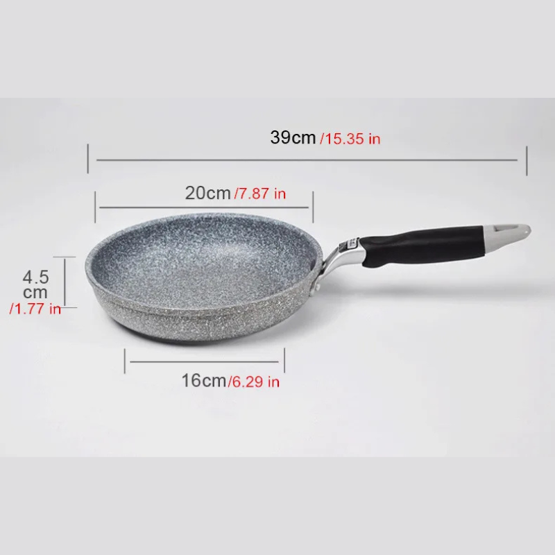 Medical stone Non Stick Frying Pan Wok Pan Induction Gas Stove Cooker