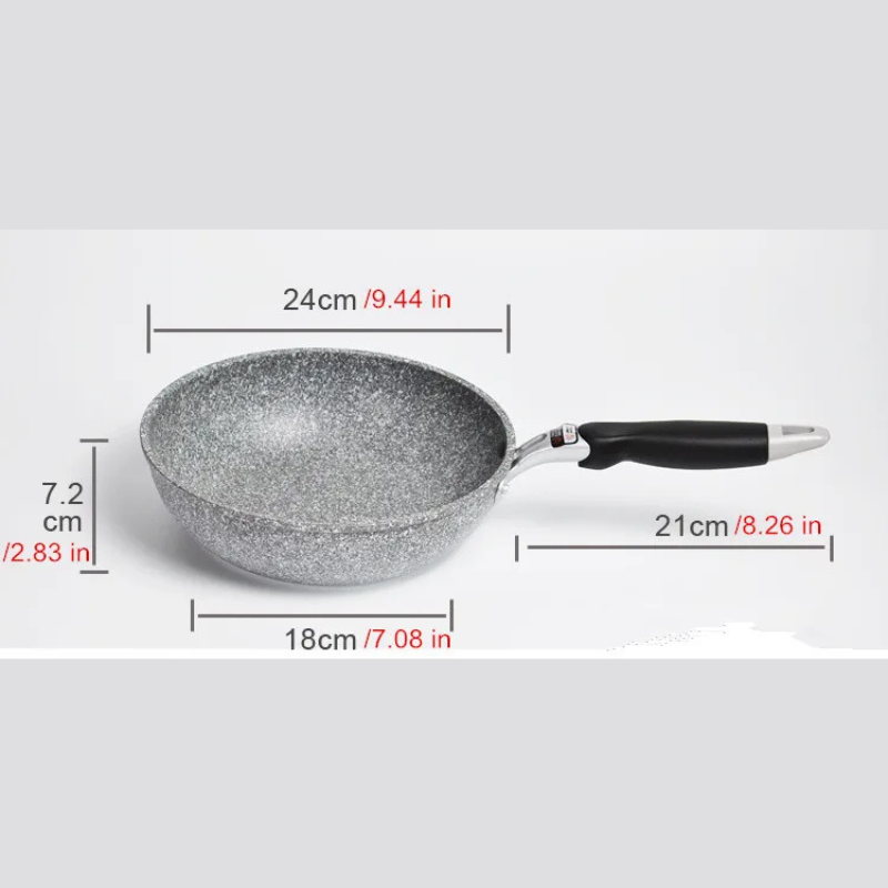 Medical stone Non Stick Frying Pan Wok Pan Induction Gas Stove Cooker