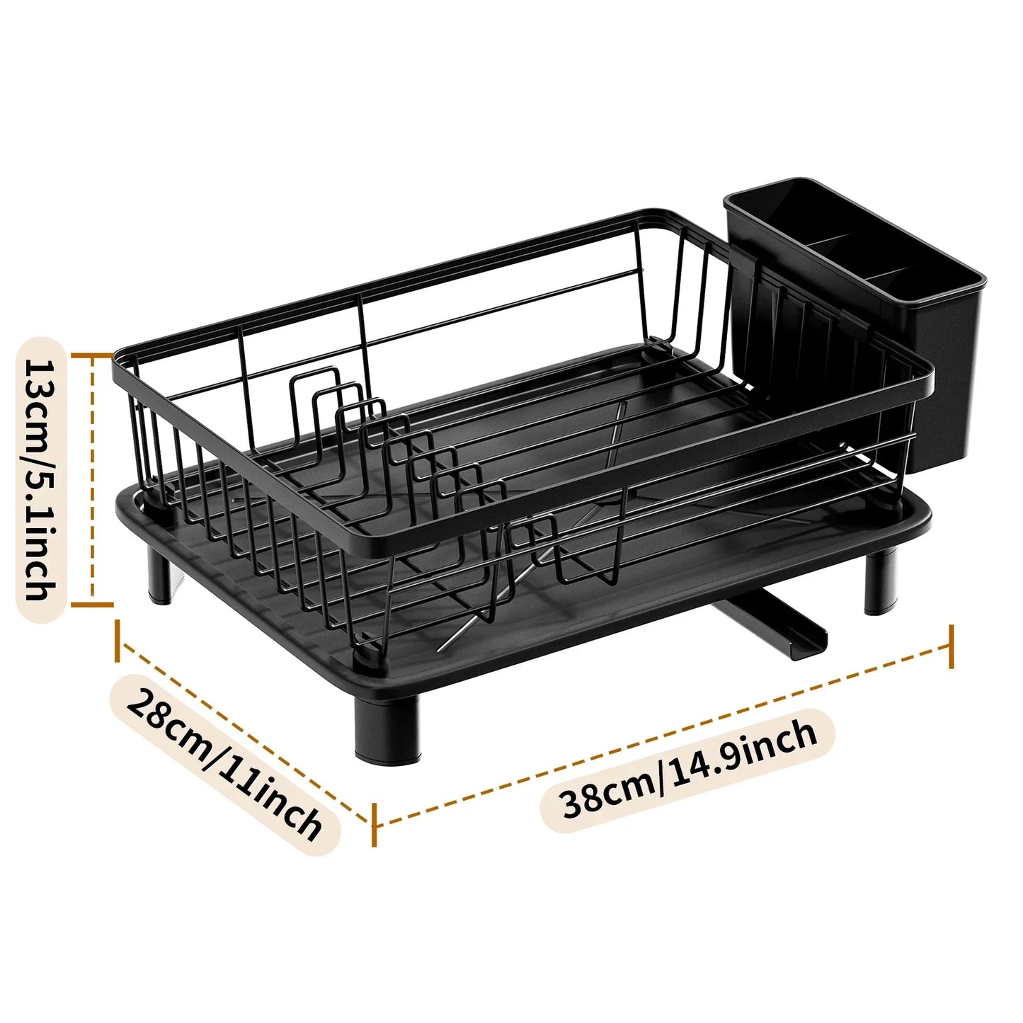 Metal Dish Drying Rack Multifunctional Space Saving Dish Storage