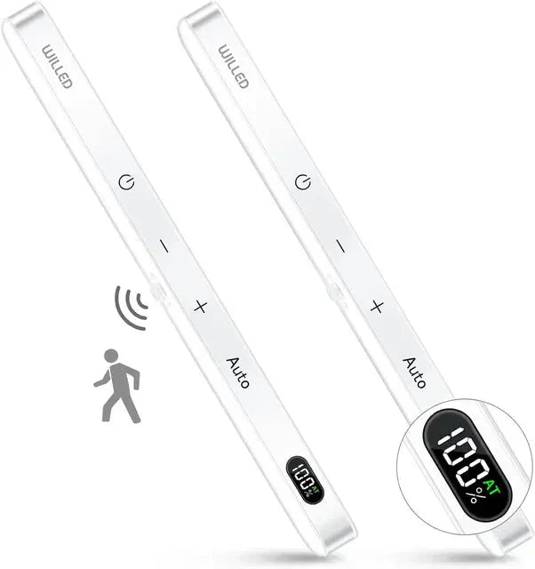 Motion Sensor Cabinet Light Battery Display 60 LED Touch Light Bar