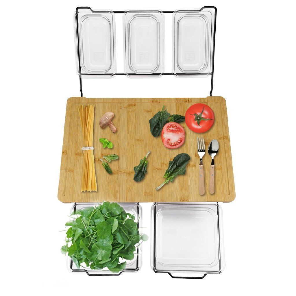 Multi-functional Cutting Board With Trays, Kitchen Cutting Board