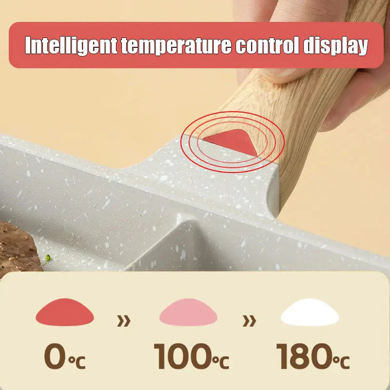 Multipurpose 3 in 1 Breakfast Skillets Cooking Pots 9inch Nonstick Pan