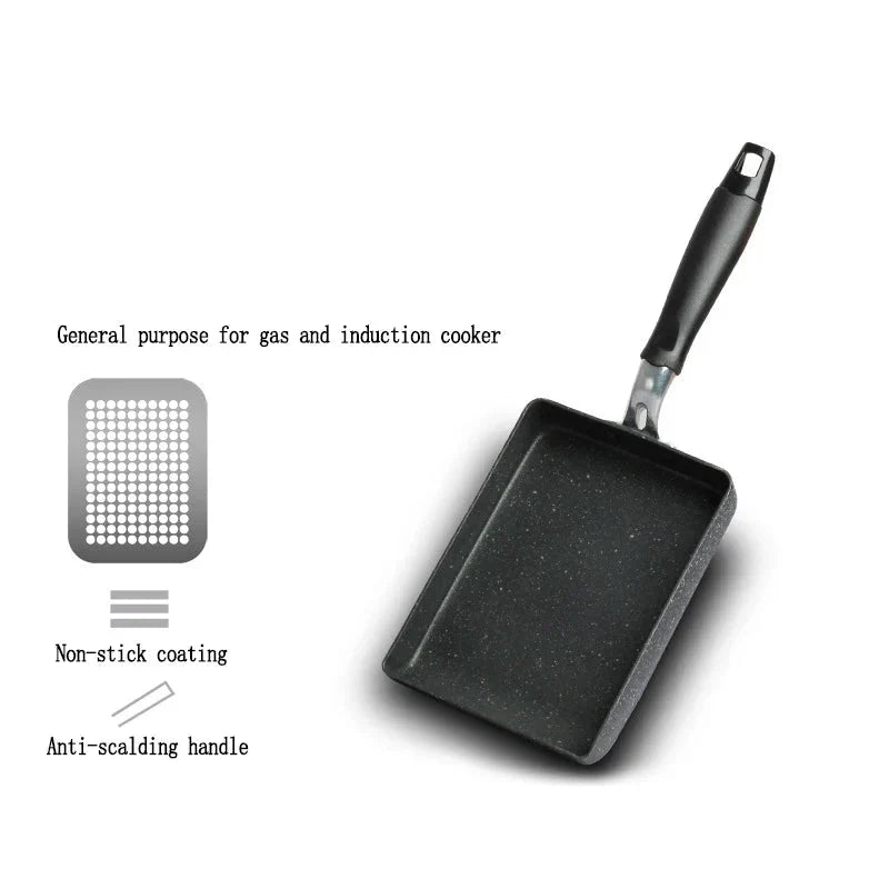 Non stick Frying Pan Tamagoyaki Omelette Egg Pan Kitchen Gas Cooker