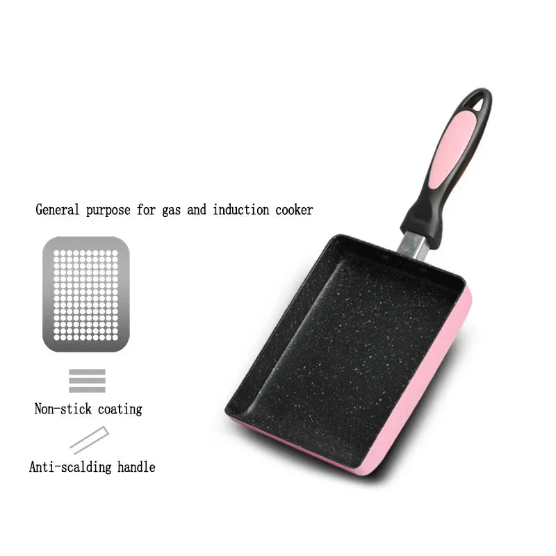 Non stick Frying Pan Tamagoyaki Omelette Egg Pan Kitchen Gas Cooker