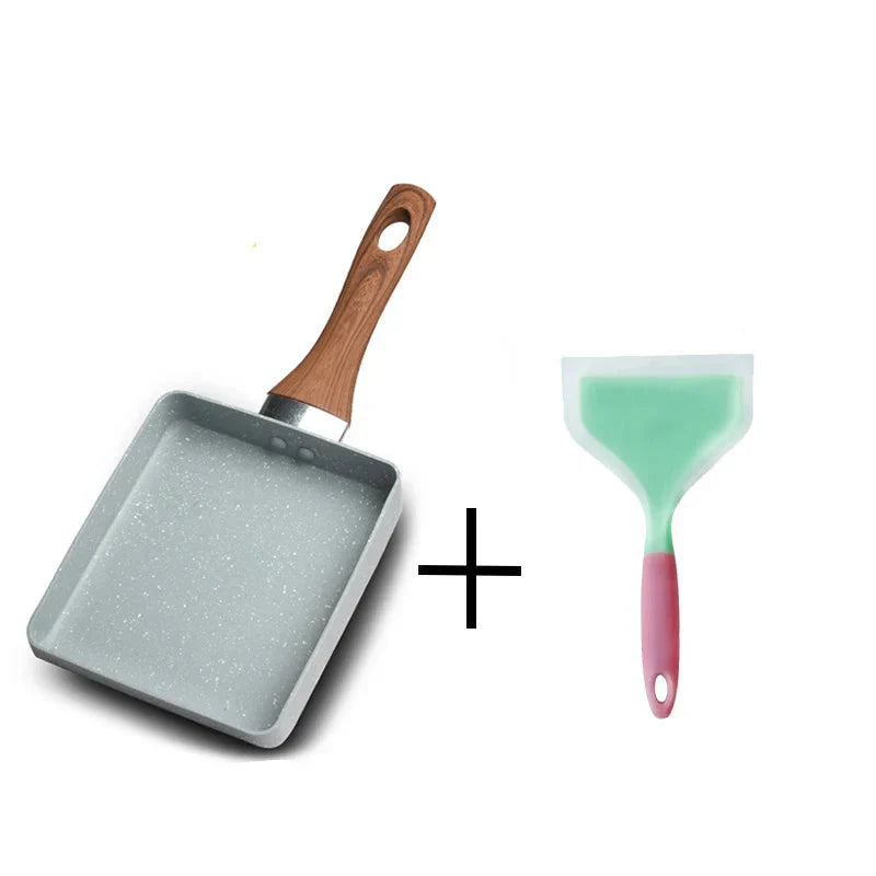 Non stick Frying Pan Tamagoyaki Omelette Egg Pan Kitchen Gas Cooker