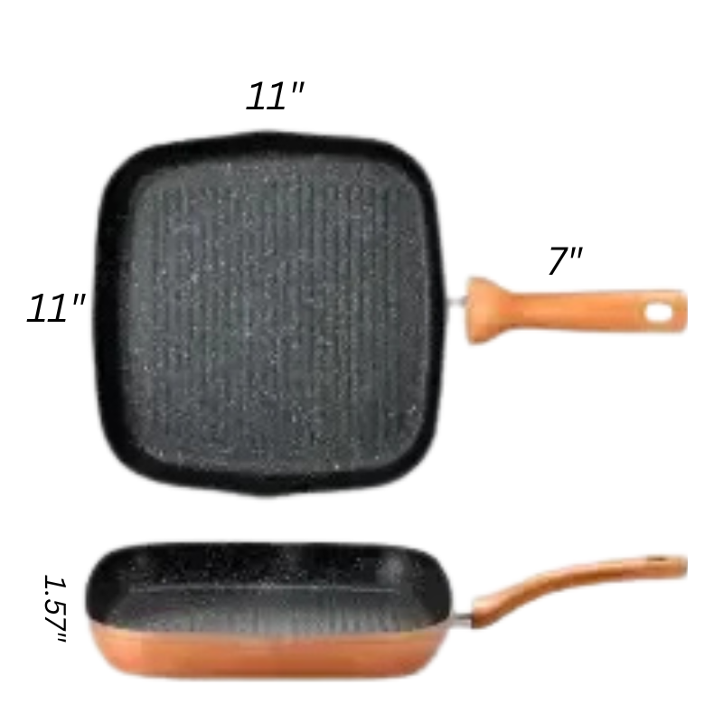 Non stick Medical Stone Steak Frying Pan Kitchen Induction Gas Cooker