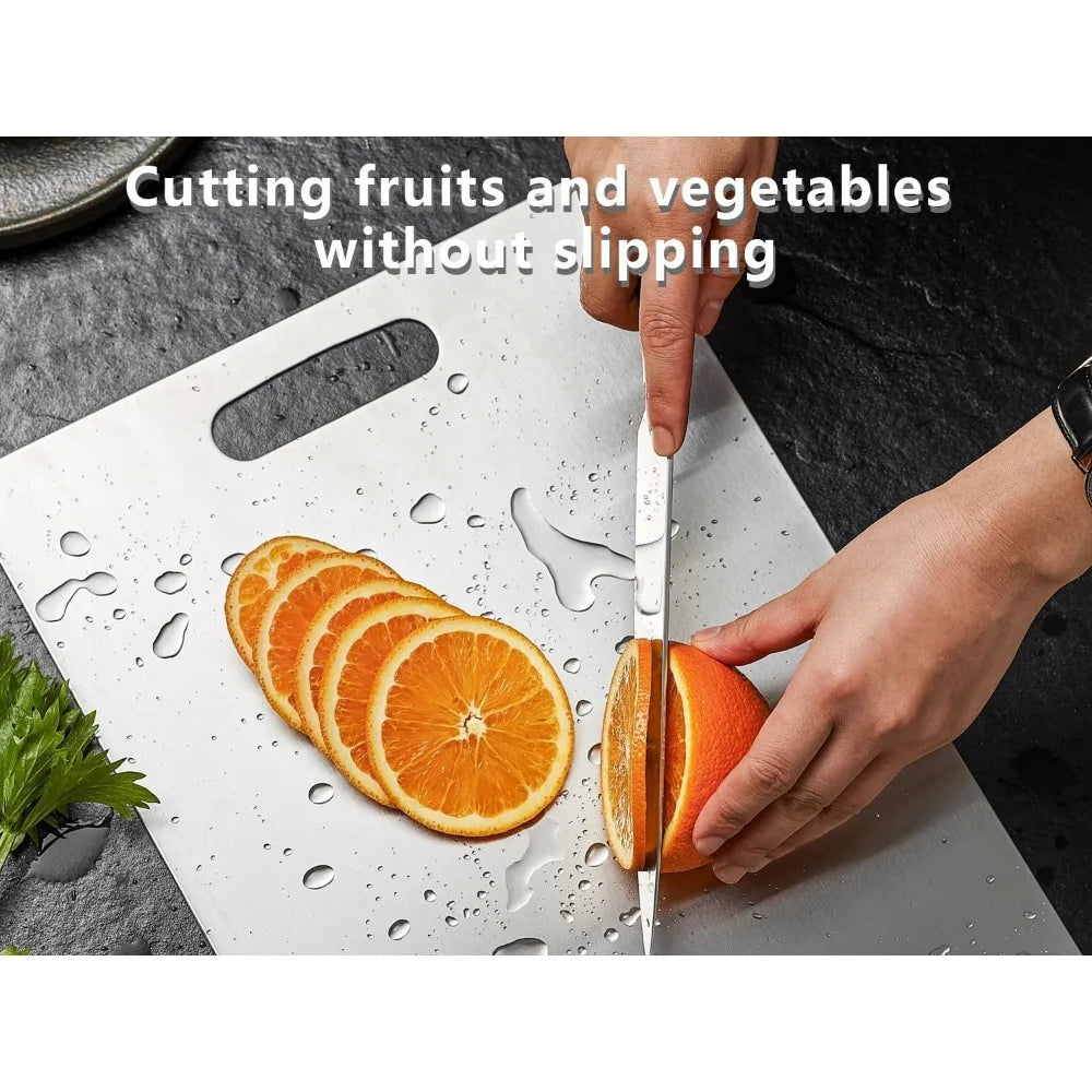 Non Toxic Titanium Cutting Board Set of 3 Stainless Steel Cutting Boards