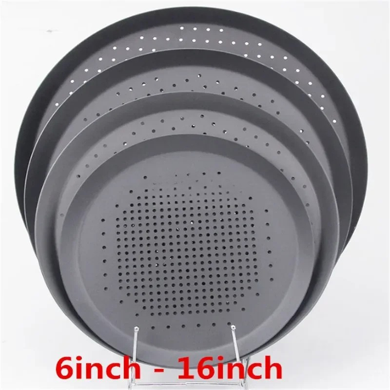 Nonstick Pizza Baking Pan Tray Plate Holder Pizza Screen Pan Metal Net
