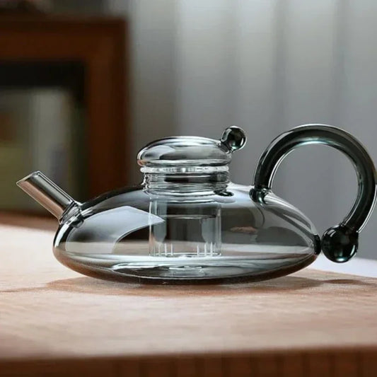 Nordic Style Heat Resistant Glass Tea Kettle with Infuser Teapot Set
