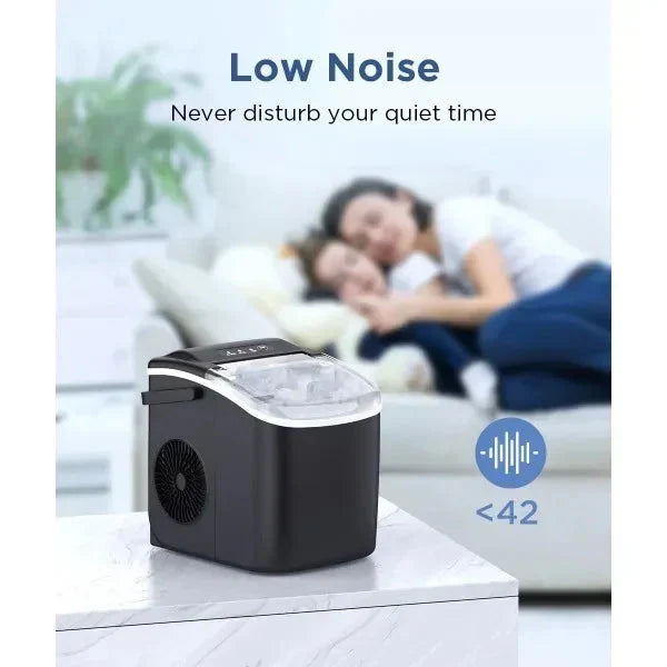 Nugget Ice Maker Countertop Chewable Pebble Ice Cubes Maker Machine