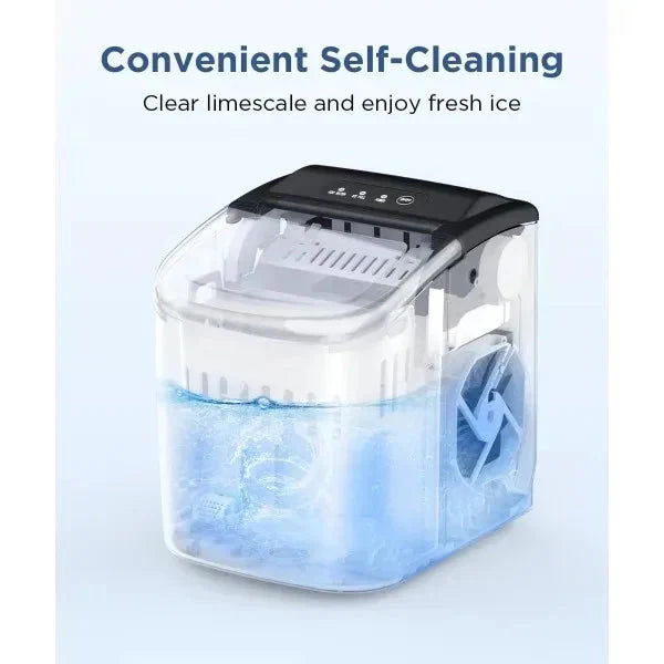 Nugget Ice Maker Countertop Chewable Pebble Ice Cubes Maker Machine
