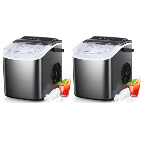 Nugget Ice Maker Countertop Chewable Pebble Ice Cubes Maker Machine