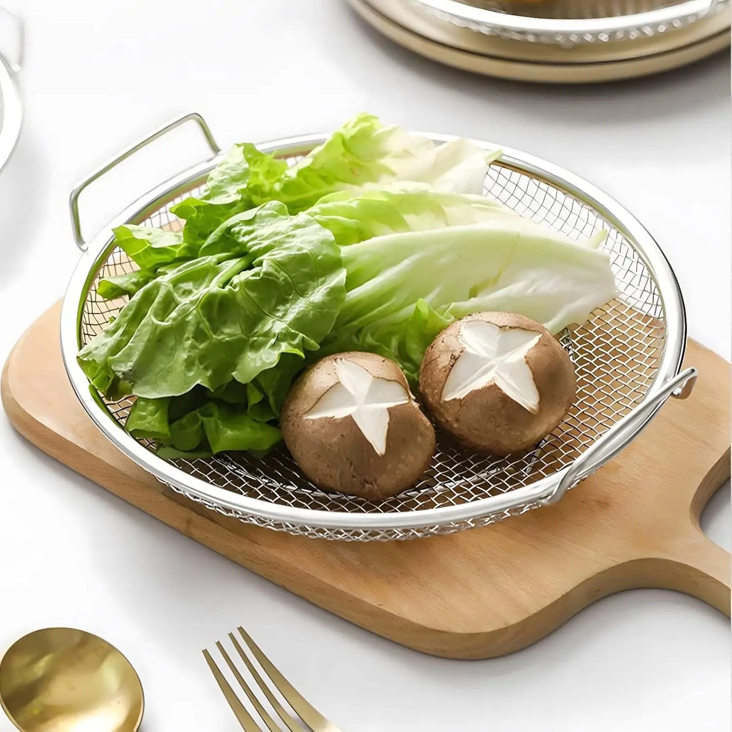 Oil Filter Tray Stainless Steel Air Fryer Mesh Pan Draining Basket