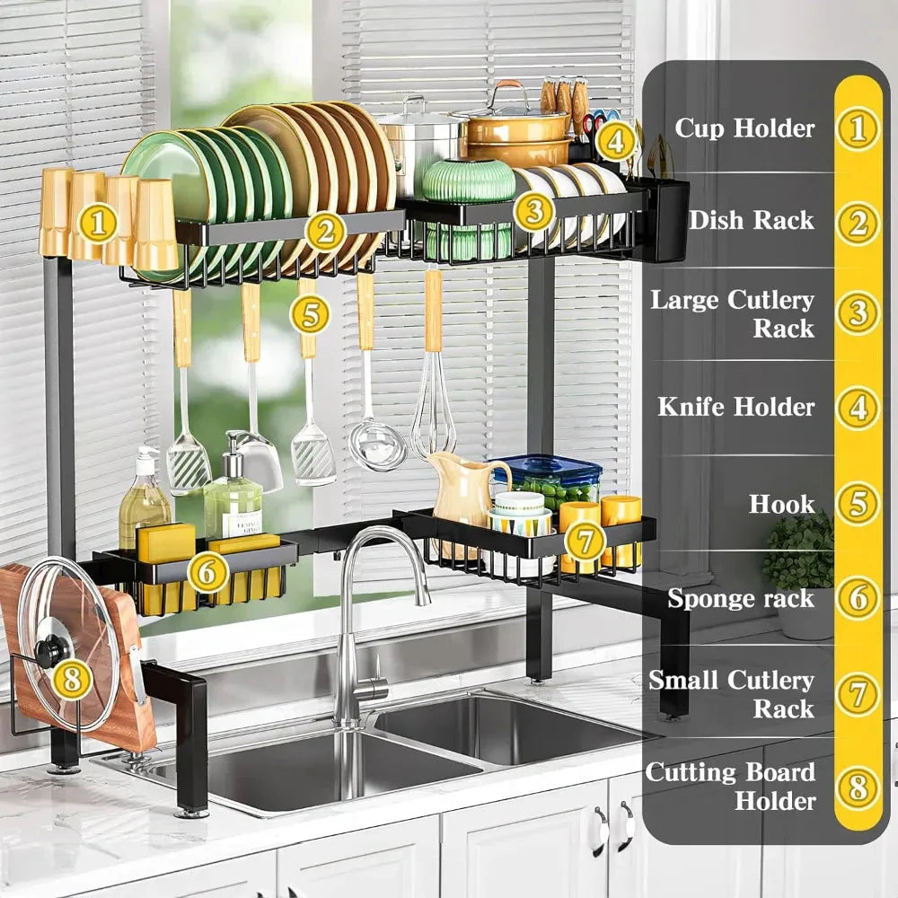 Over The Sink Rack Fits All Sinks Adjustable Dish Drying Rack