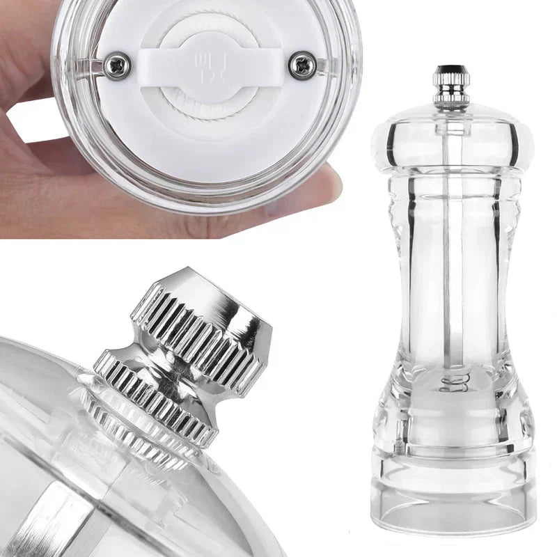 Pepper Grinder Acrylic Salt and Pepper Shakers Adjustable Coarseness