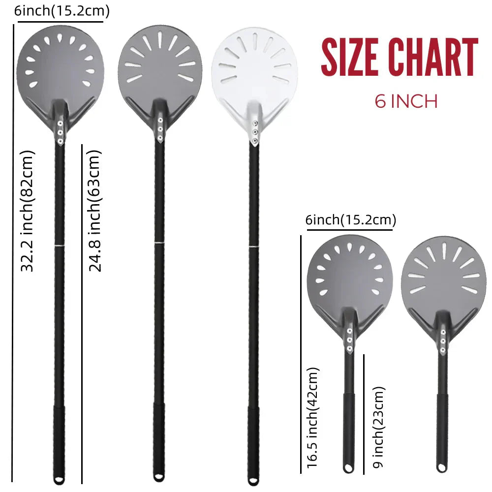 Perforated Shovel Paddle Pizza Oven Turning Peel Hard Anodized Pizza Tool