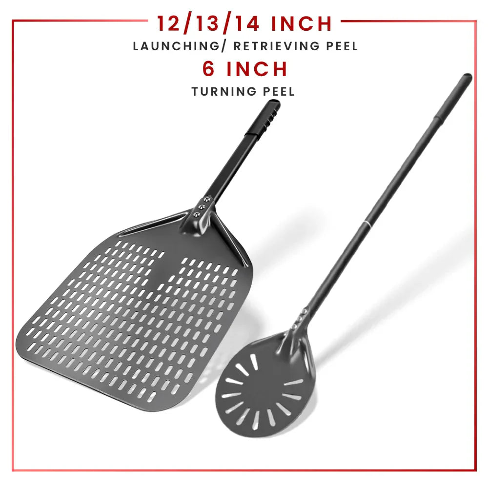 Perforated Shovel Paddle Pizza Oven Turning Peel Hard Anodized Pizza Tool
