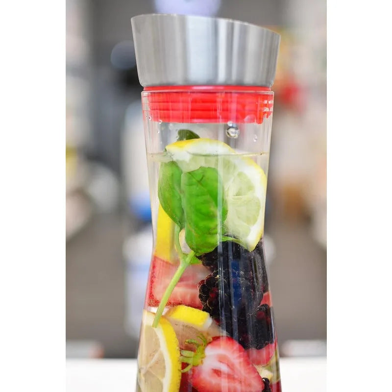 Pitcher With Lid Juice Clear Glass Drink Infused Glass Water Pitcher