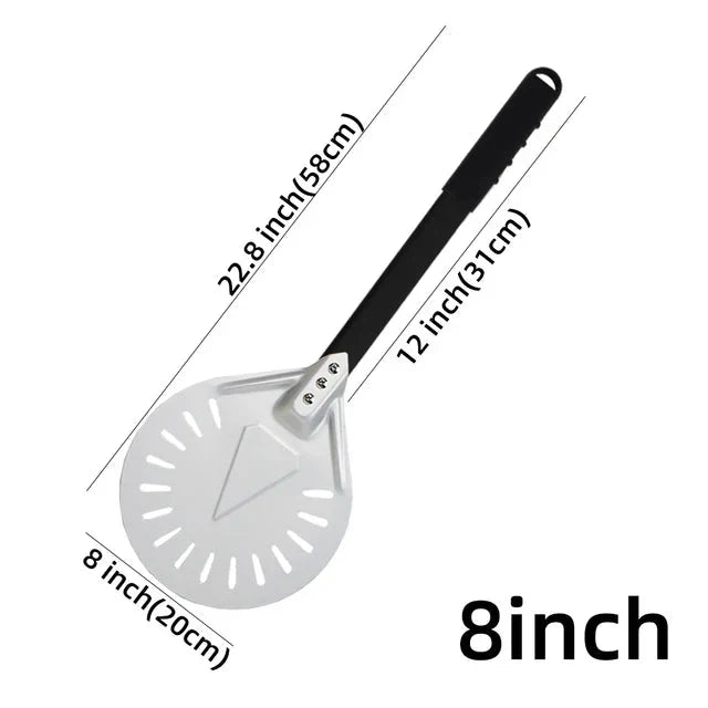 Pizza Shovel Turning Paddle Round Pizza Tool Wooden Handle Nonstick