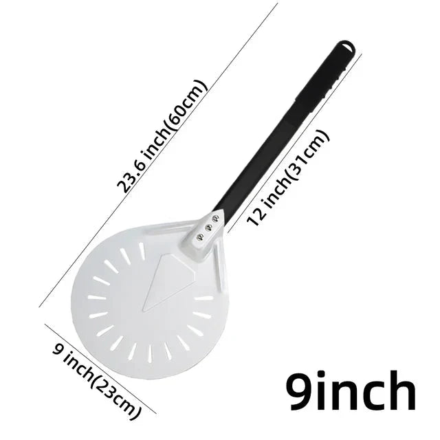 Pizza Shovel Turning Paddle Round Pizza Tool Wooden Handle Nonstick