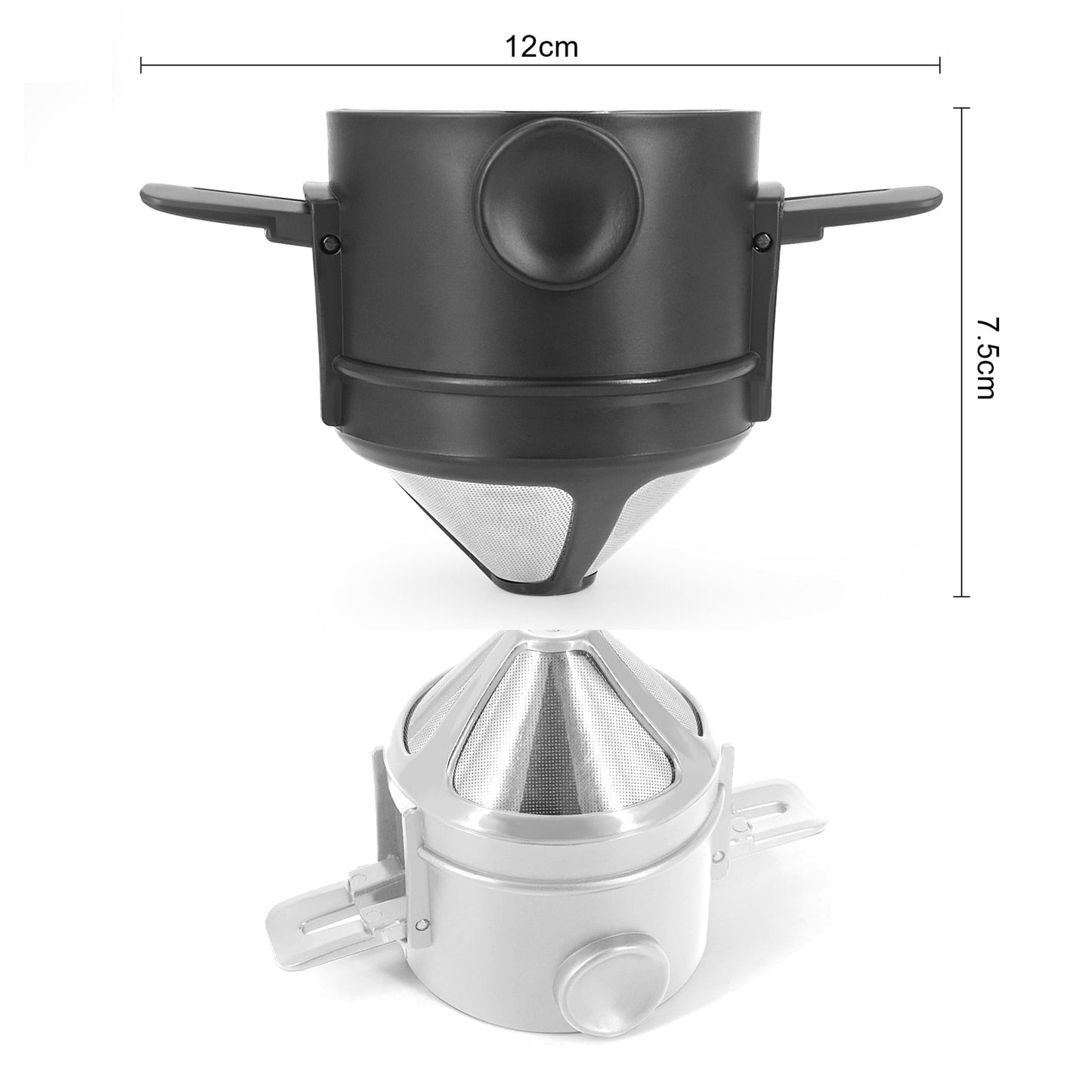 Portable Foldable Coffee Filter Stainless Steel Reusable Coffee Funnel