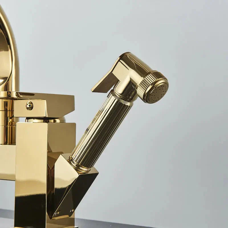 Pull Out Sprayer Single Handle Hole Deck Mounted Vessel Sink Mixer Tap