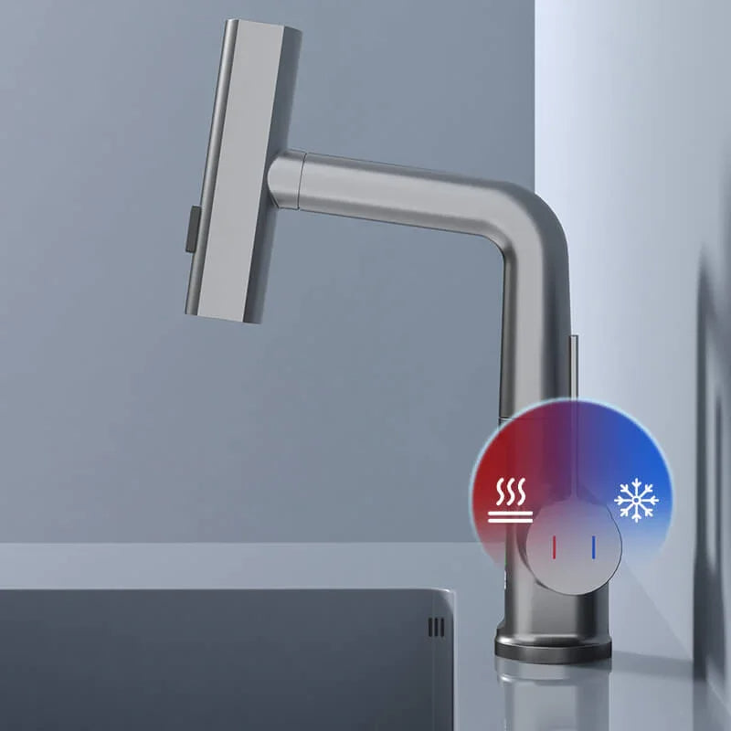 Pulling Lifting Digital Display Waterfall Basin Faucet Stream Sprayer