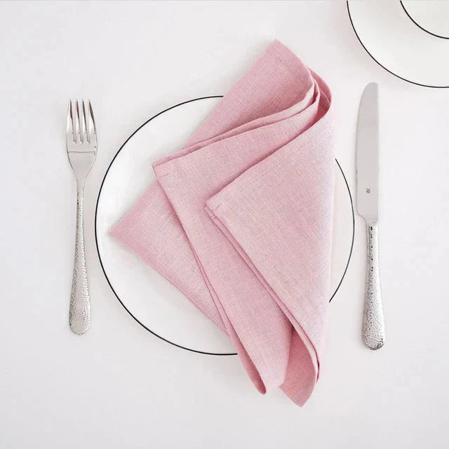 Pure Linen Napkin Cloth Soft Comfortable Fabric Reusable Kitchen Accessory