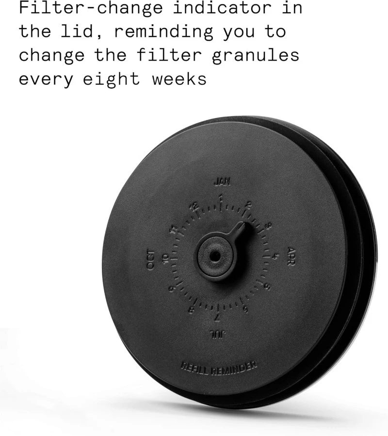 Refillable Stainless Steel Filter with Purifier Glass Water Pitcher