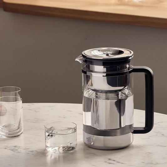 Refillable Stainless Steel Filter with Purifier Glass Water Pitcher