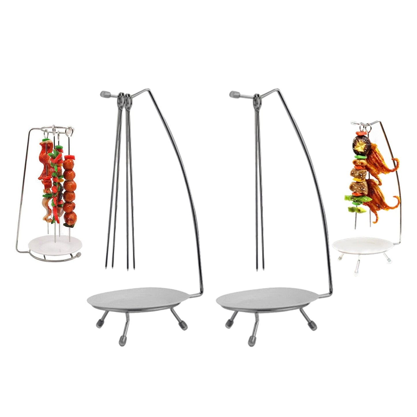 Roaster Rack Camping Cookware Vertical BBQ Skewer Barbecue Tools