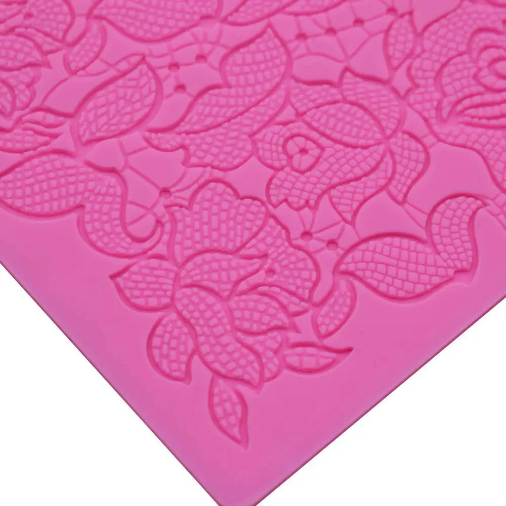 Rose Flower Lace Mold Cake Border Decoration Fondant Baking Decorating