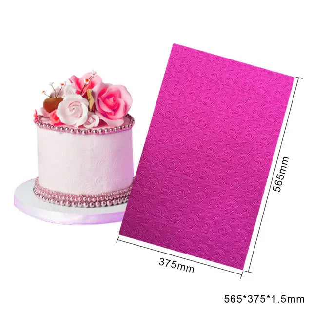 Rose Flower Lace Mold Cake Border Decoration Fondant Baking Decorating