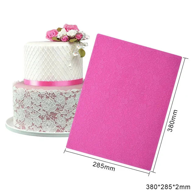 Rose Flower Lace Mold Cake Border Decoration Fondant Baking Decorating