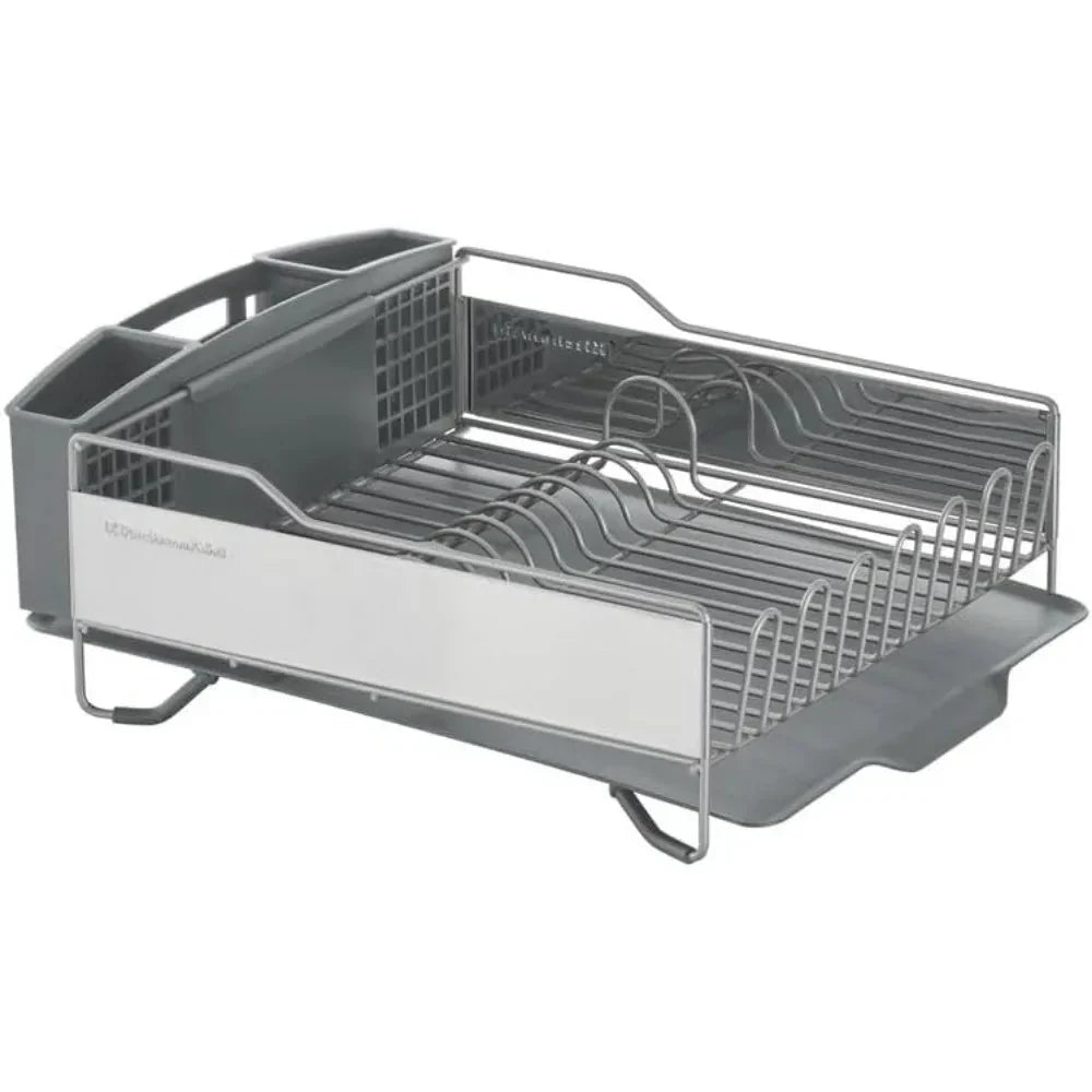 Rust Resistant Dish Rack with Self Draining Angled Drain Board