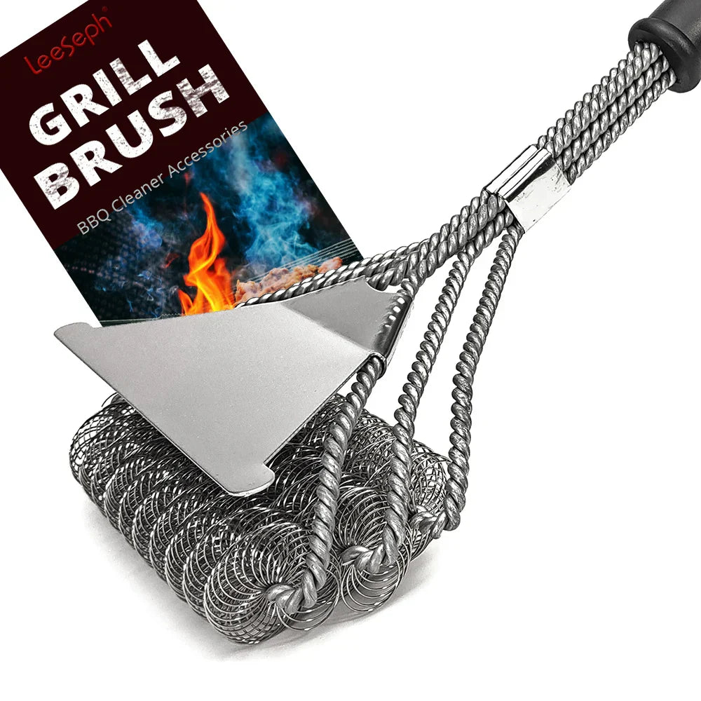 Rust Resistant Stainless Steel Bristle Free BBQ Grill Brush Cleaner